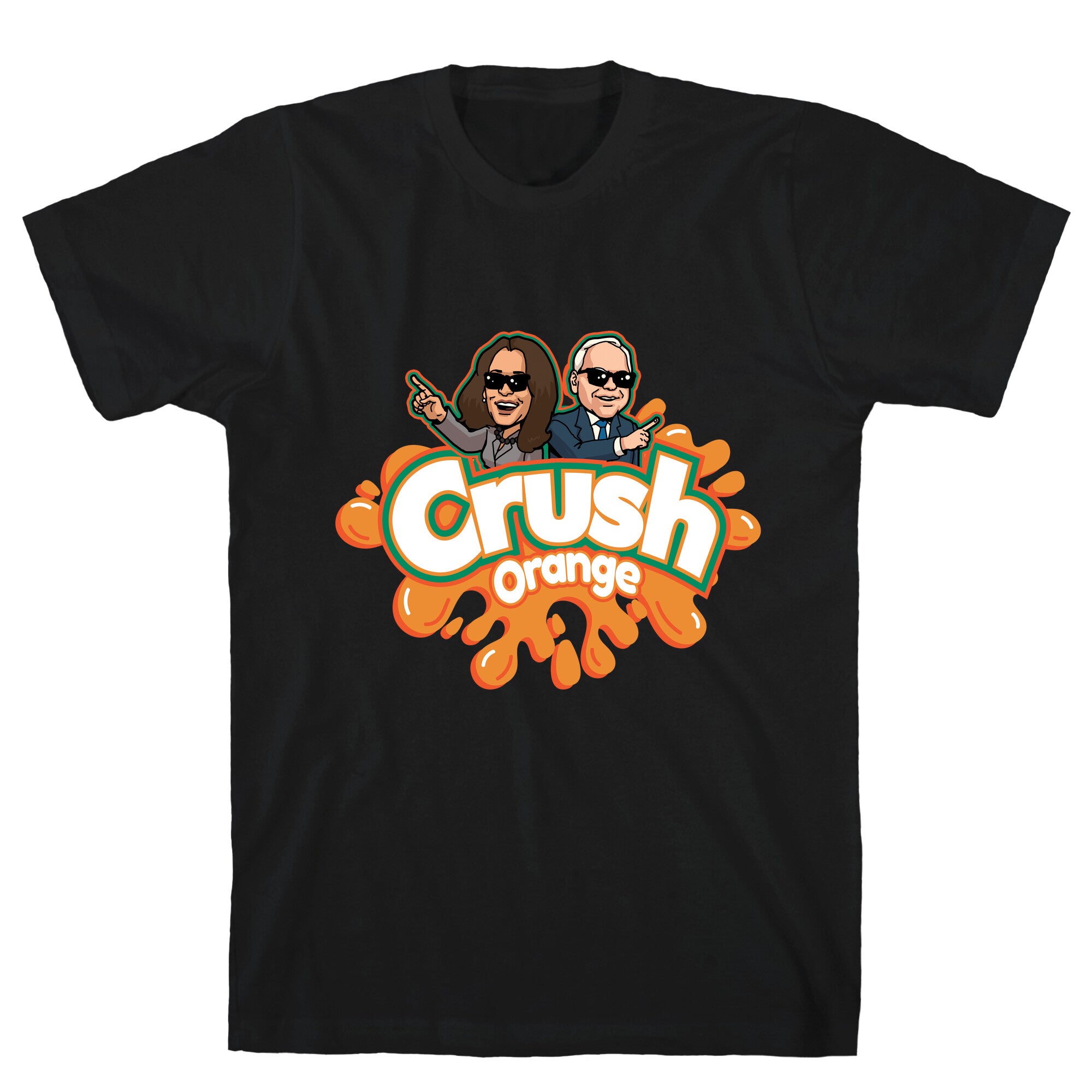 Orange Crush Harris Walz 2024 T-Shirt
